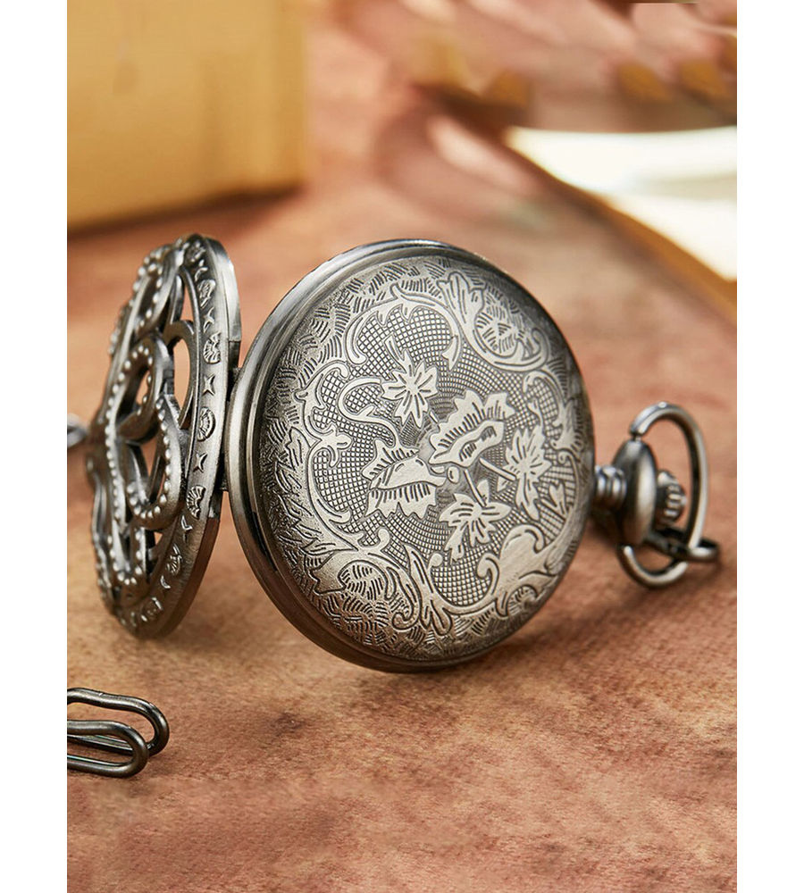 YouBella Pocket Watch Pendant with Chain for Husband Unique Memorable Gift Dual Purpose Stainless Steel Clock for Men (YBWATCH_0028)